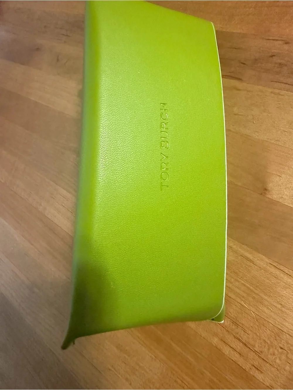 Tory Burch Chartreuse Leather Eyewear Case